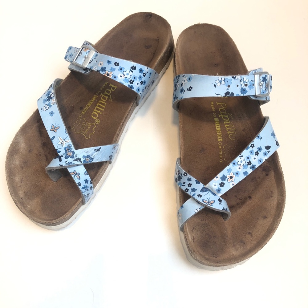Birkenstock 39 8.5 9 Tabora Papillio Leathr Sandal